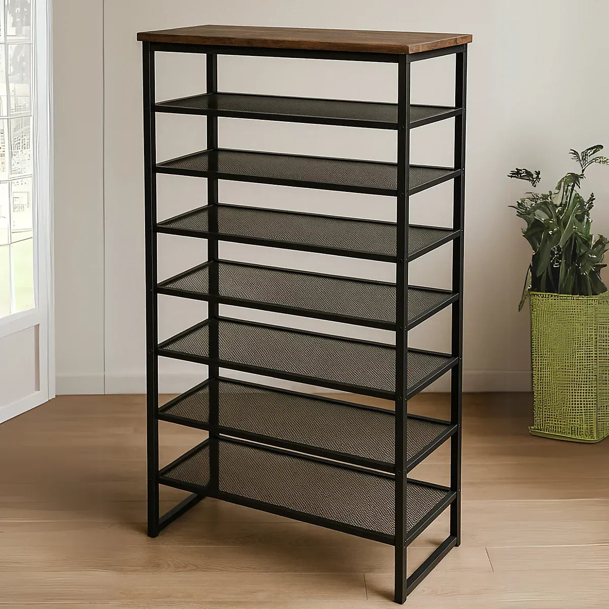 8 Tier Shoe Rack With Detachable Mesh For Home Organization-Furniture Kingdom